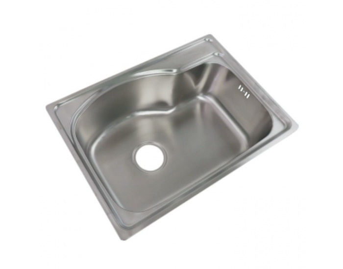 Nerezový kuchynský drez so sifónom Inox New 58x43 cm - chróm