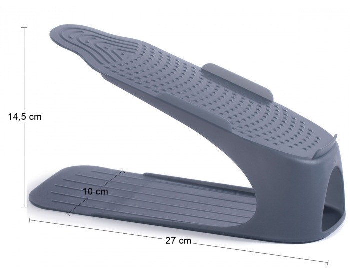 Plastový stojan na topánky 38-45 (4 ks) IOBM4 SET - antracit