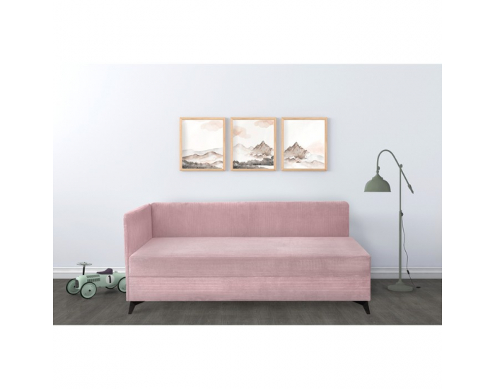 Čalúnená jednolôžková posteľ (váľanda) Isib 120 - ružová
