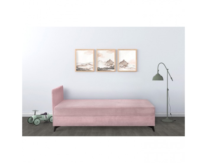 Čalúnená jednolôžková posteľ (váľanda) Isib 120 - ružová