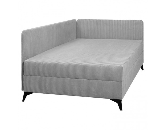 Čalúnená jednolôžková posteľ (váľanda) Isib 120 - svetlosivá