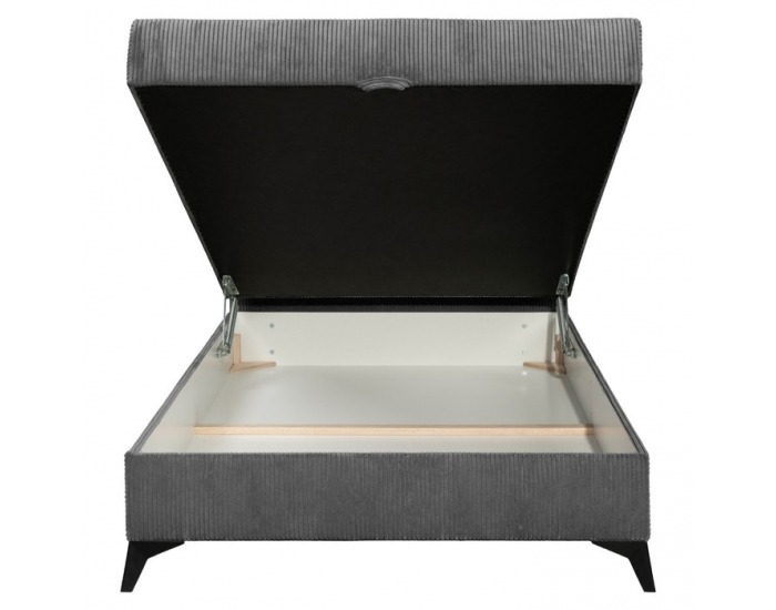 Čalúnená jednolôžková posteľ (váľanda) Isib 120 - tmavosivá