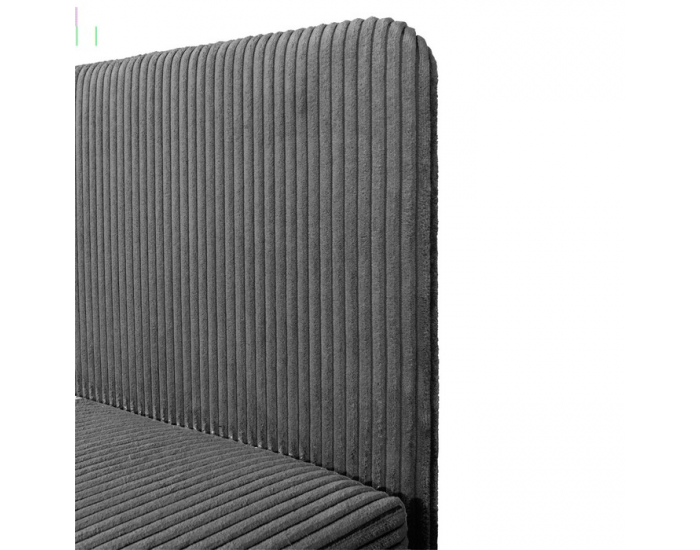 Čalúnená jednolôžková posteľ (váľanda) Isib 120 - tmavosivá