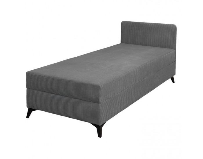 Čalúnená jednolôžková posteľ (váľanda) Isib 90 - tmavosivá