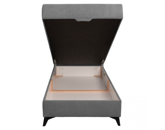 Čalúnená jednolôžková posteľ (váľanda) Isib 90 - tmavosivá