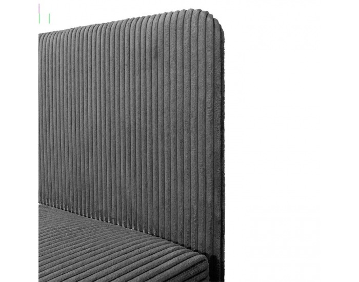 Čalúnená jednolôžková posteľ (váľanda) Isib 90 - tmavosivá