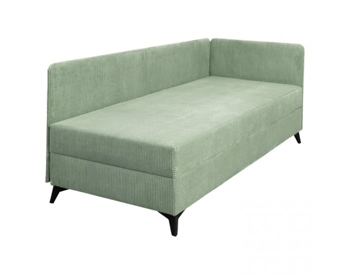Čalúnená jednolôžková posteľ (váľanda) Isib 90 - zelená