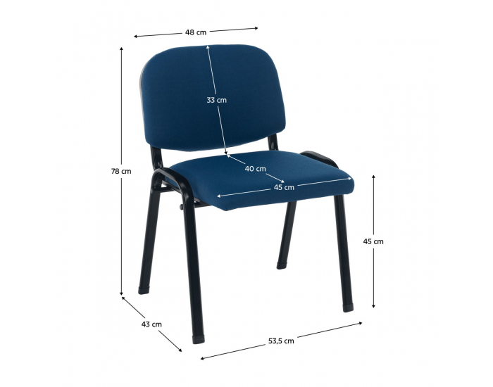 Kancelárska stolička Iso Eco - tmavomodrá