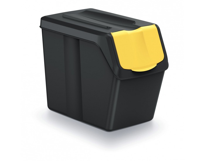 Odpadkový kôš na triedený odpad (4 ks) ISWB20S4 20 l - čierna / kombinácia farieb