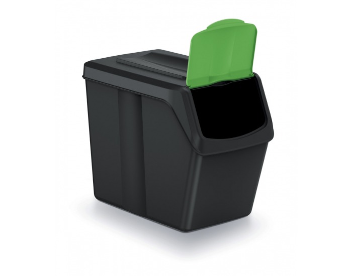 Odpadkový kôš na triedený odpad (4 ks) ISWB20S4 20 l - čierna / kombinácia farieb