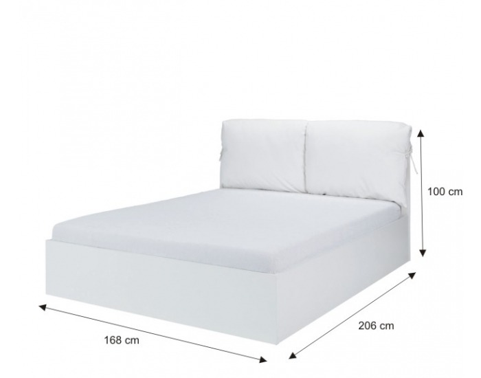 Manželská posteľ s roštom Italia 160 160x200 cm - biela