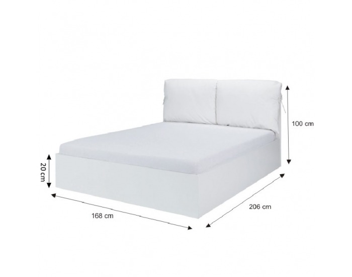 Manželská posteľ Italia 160 160x200 cm - biela