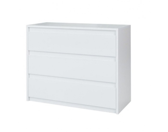 Komoda Italia - biela / biely vysoký lesk