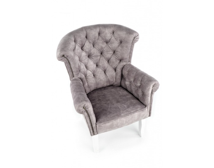 Kreslo Italo - sivá / biela