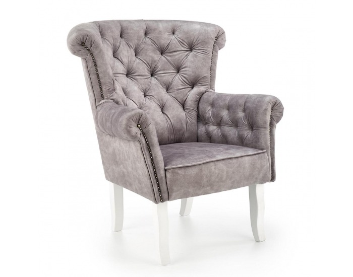 Kreslo Italo - sivá / biela