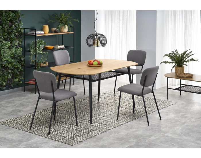 Jedálenský stôl Jackson - dub zlatý / čierna