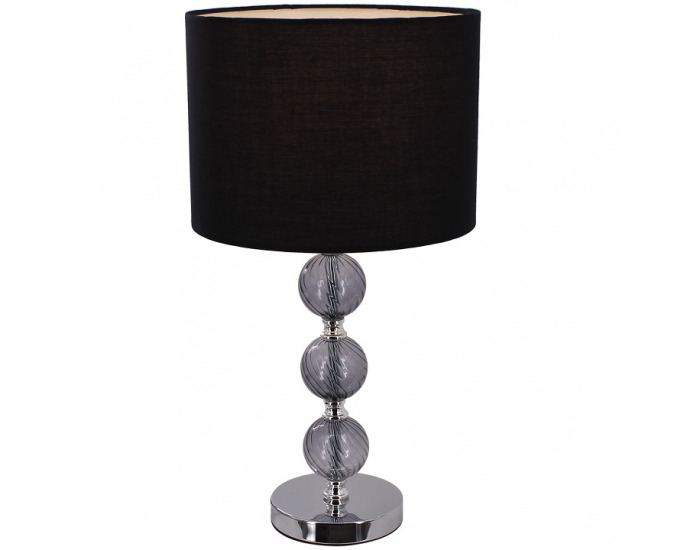 Stolná lampa Jade Typ 7 - čierna / chrómová / sivá