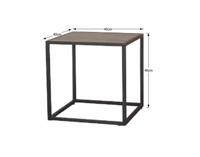 Príručný stolík Jakim Typ 1 - dub / čierna