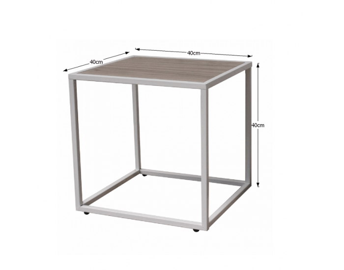 Príručný stolík Jakim Typ 2 - dub / biela