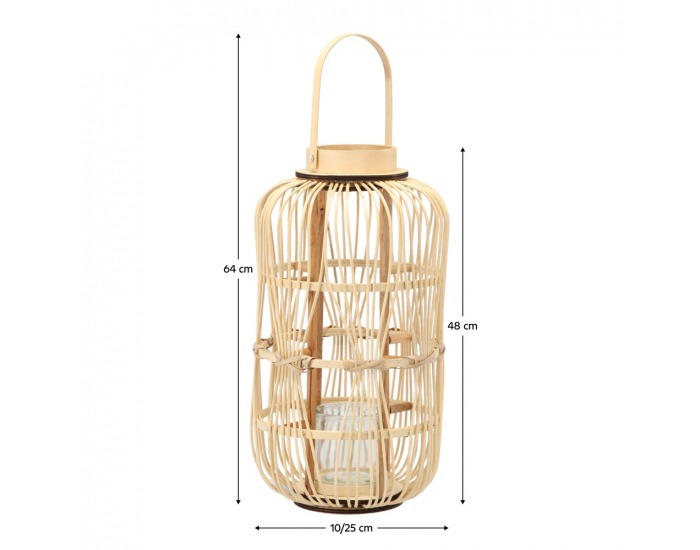 Drevený lampáš / svietnik Jalon - prírodná