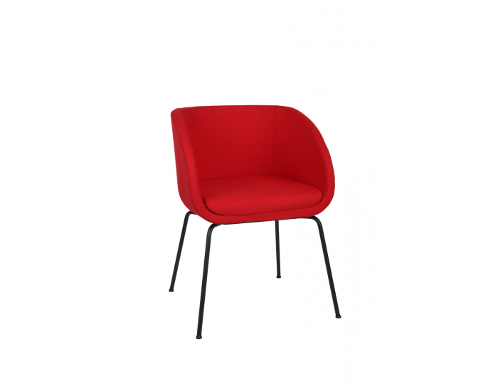 Konferenčné kreslo Janal 4L - červená / čierna