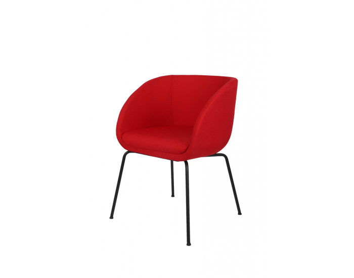 Konferenčné kreslo Janal 4L - červená / čierna