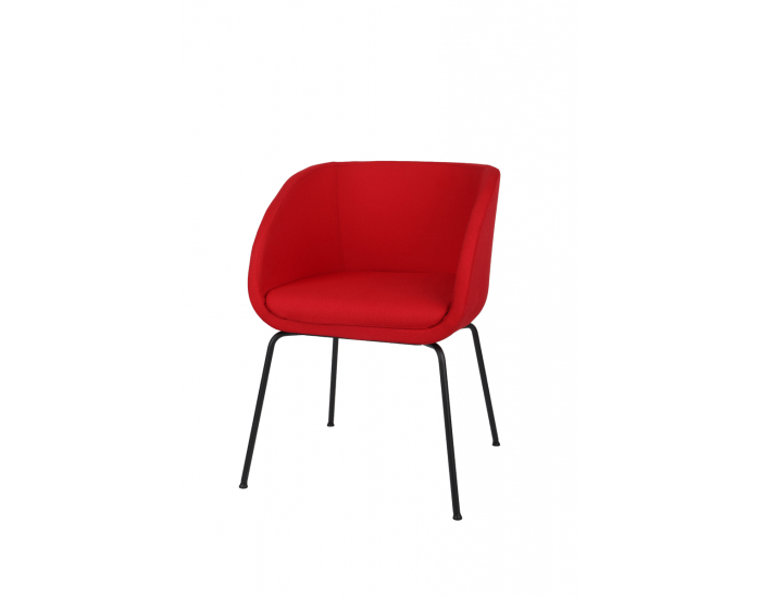 Konferenčné kreslo Janal 4L - červená / čierna