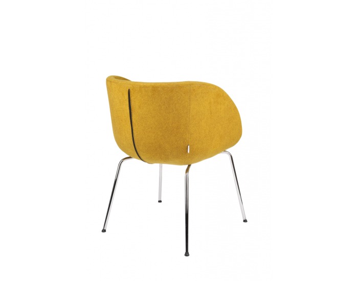 Konferenčné kreslo Janal 4L - horčicová / chróm