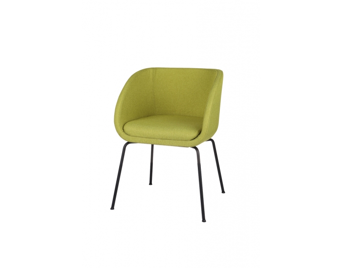 Konferenčné kreslo Janal 4L - limetková / čierna