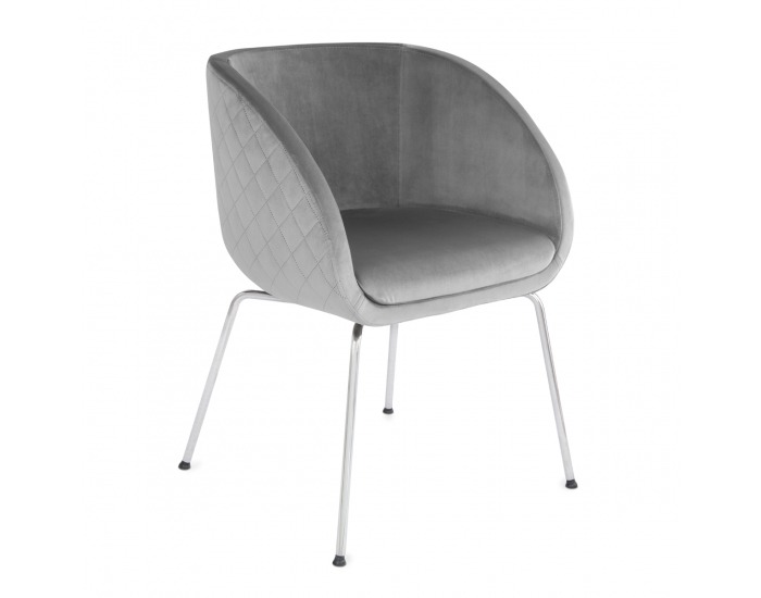 Konferenčné kreslo Janal 4L - tmavosivá / chróm