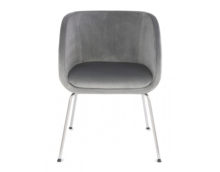 Konferenčné kreslo Janal 4L - tmavosivá / chróm