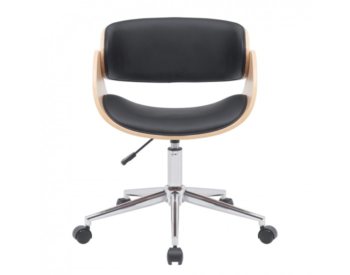 Kancelárske kreslo Janon - čierna / svetlý orech