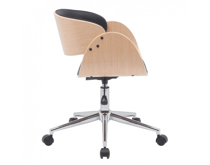 Kancelárske kreslo Janon - čierna / svetlý orech