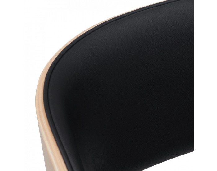 Kancelárske kreslo Janon - čierna / svetlý orech