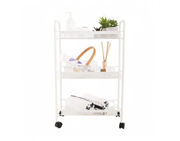 Servírovací stolík na kolieskach Jaron - biela