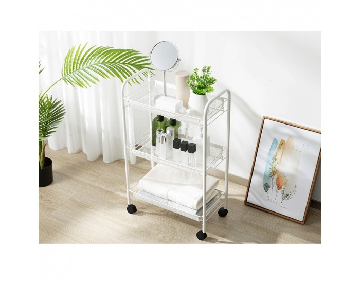 Servírovací stolík na kolieskach Jaron - biela