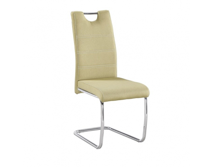 Jedálenská stolička Abira New - zelená / chróm