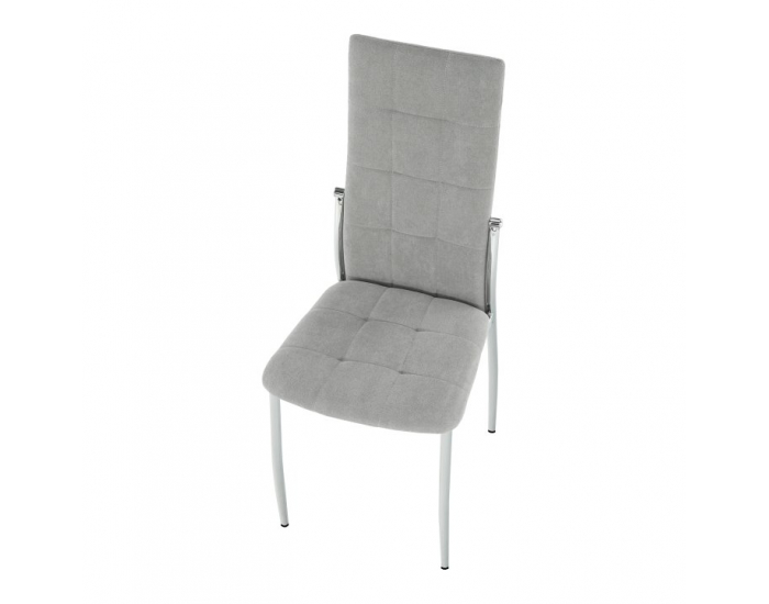Jedálenská stolička Adora New - sivá / chróm