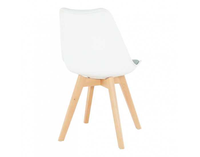 Jedálenská stolička Damara - biela / zelená / buk