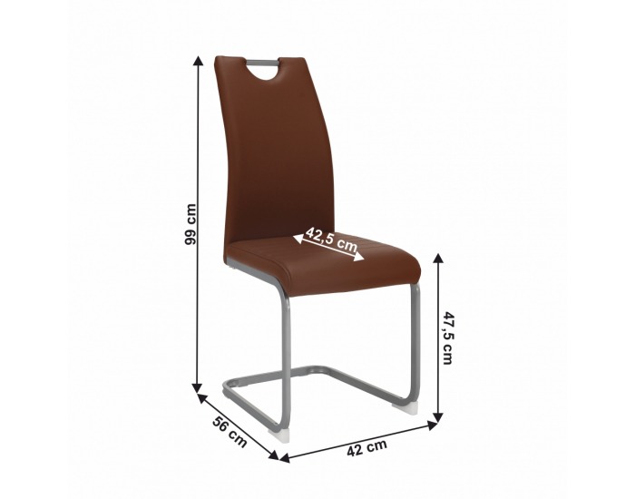 Jedálenská stolička Dekoma - hnedá