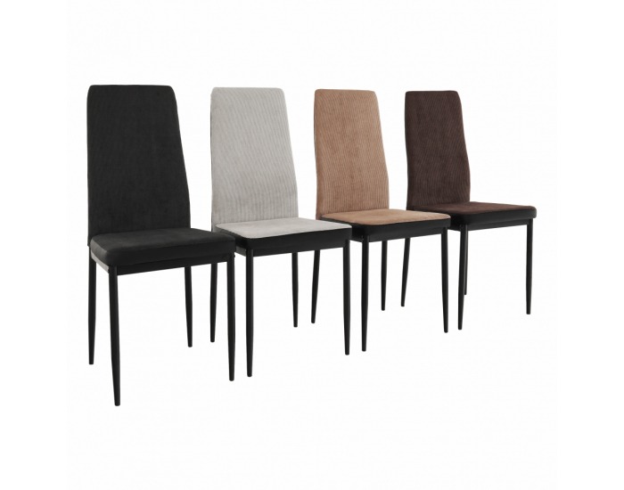 Jedálenská stolička Enra - svetlohnedá / čierna