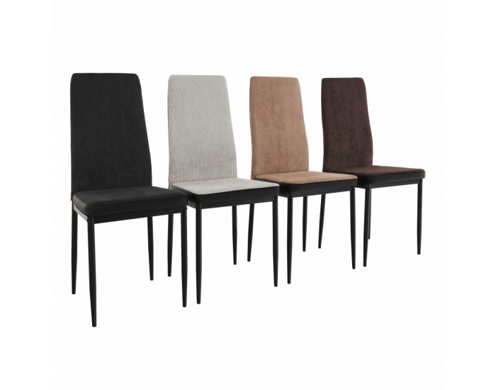 Jedálenská stolička Enra - svetlosivá / čierna