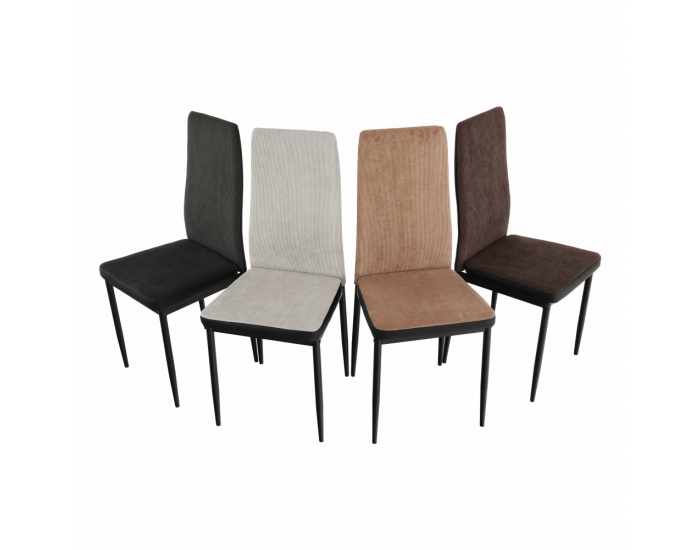 Jedálenská stolička Enra - tmavohnedá / čierna