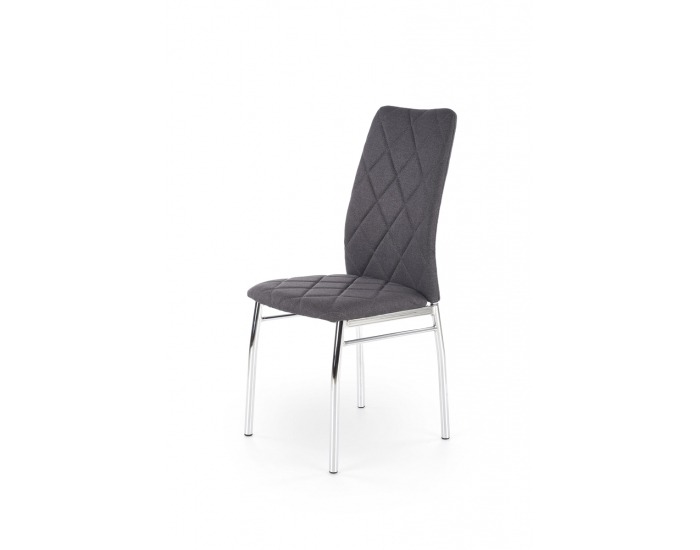 Jedálenská stolička K309 - tmavosivá / chróm