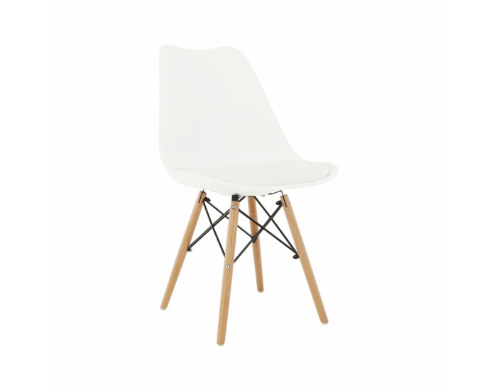 Jedálenská stolička Kemal New - biela / buk