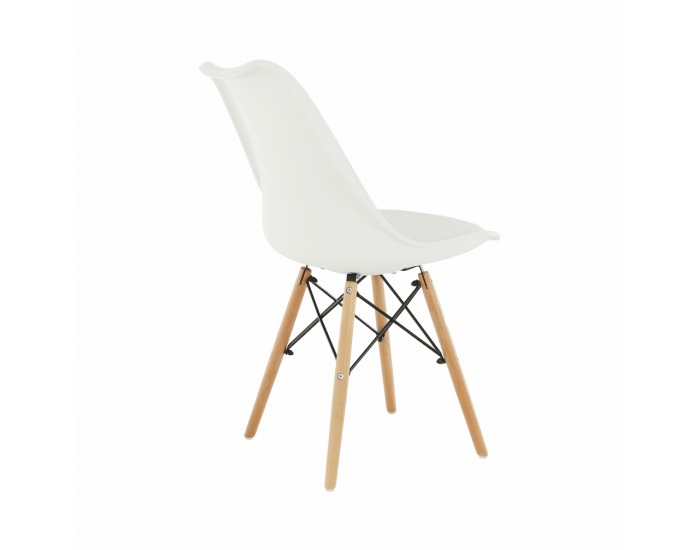 Jedálenská stolička Kemal New - biela / buk
