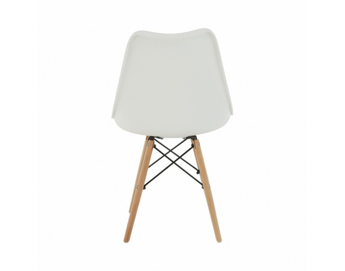 Jedálenská stolička Kemal New - biela / buk