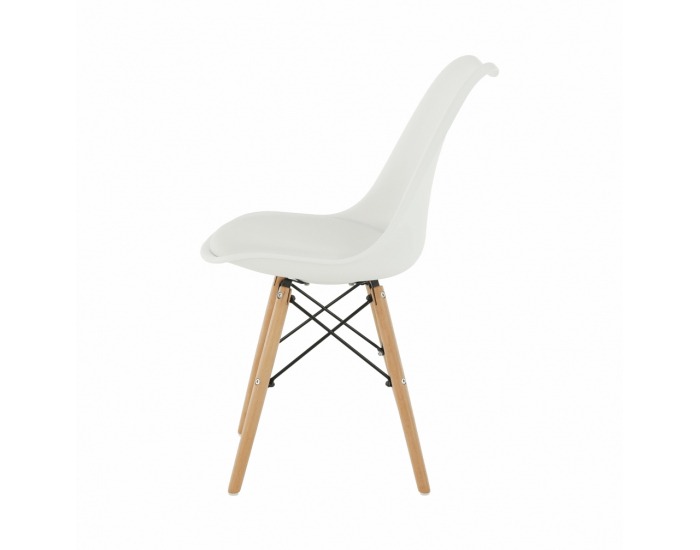 Jedálenská stolička Kemal New - biela / buk