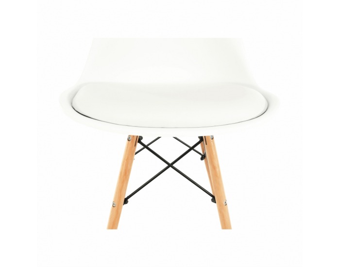 Jedálenská stolička Kemal New - biela / buk