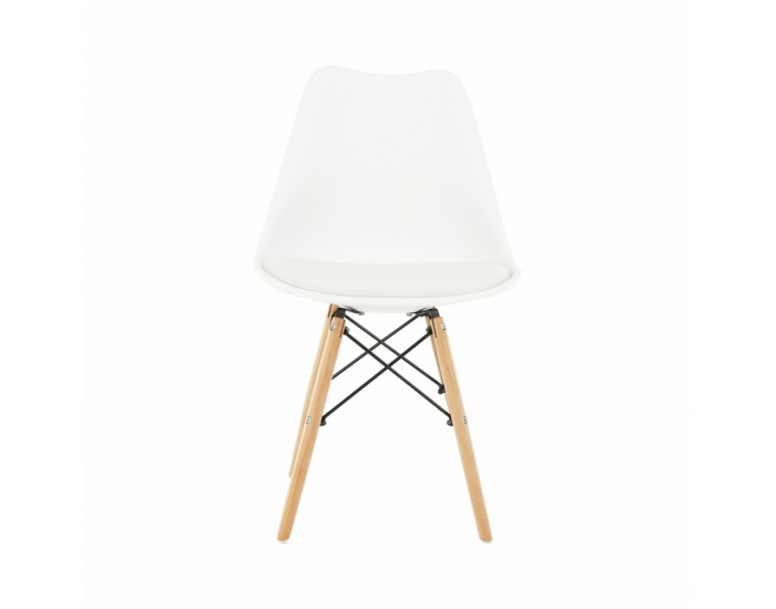Jedálenská stolička Kemal New - biela / buk